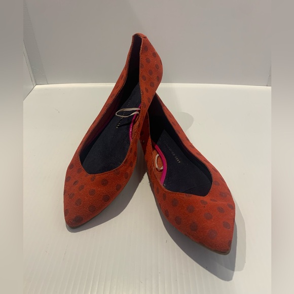 Vermillion Suede Flats GAP 1969 Size 8.5 - Picture 2 of 5